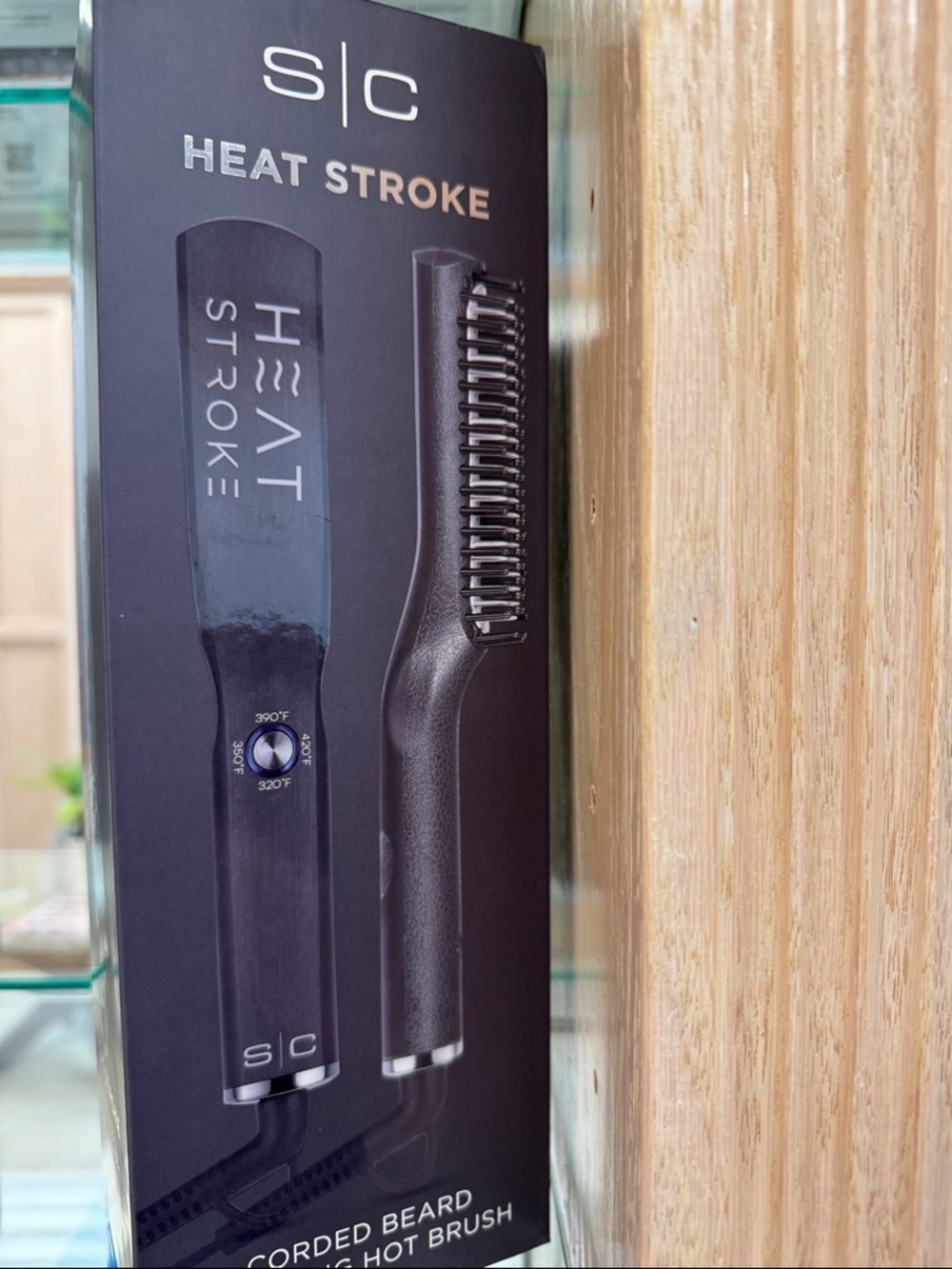 S|C Heat Stroke Corded Beard & Hot Brush - Black